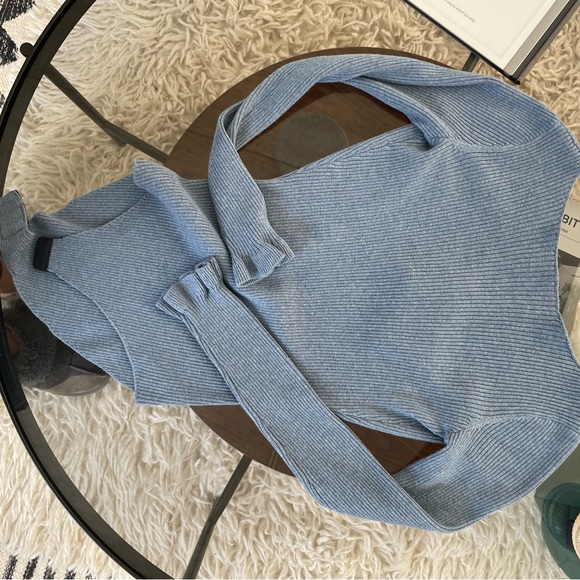 Sezane Joanie Bodysuit Blue - Picture 4 of 6